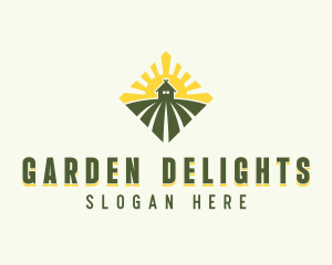 Lawn Landscaping Gardener logo design