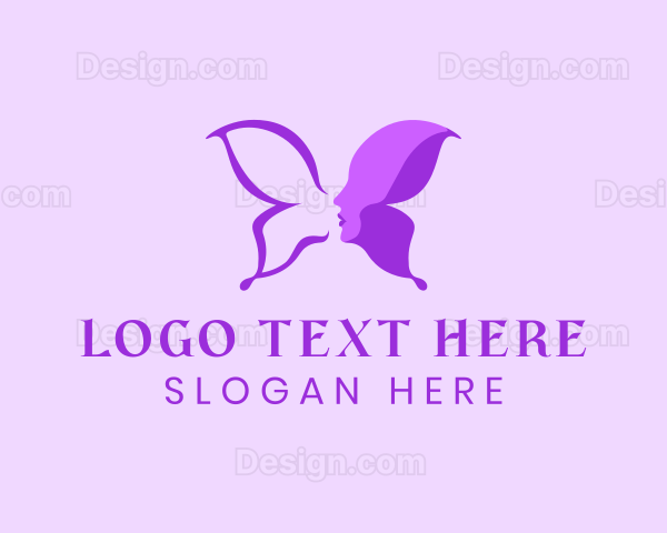Beauty Couture Trend Butterfly Lady Logo