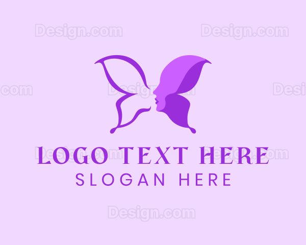 Beauty Trend Butterfly Lady Logo