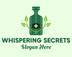 Green Natural Medicine Bottle Logo