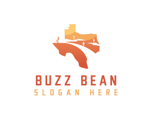 Texas desert Map logo design