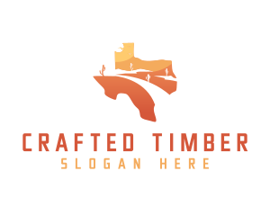 Texas desert Map logo design