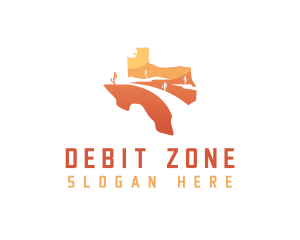 Texas desert Map logo design