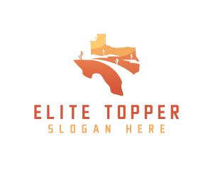 Texas desert Map logo design