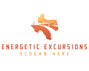 Texas desert Map logo design