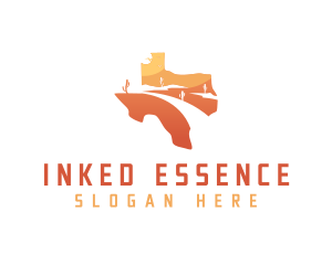 Texas desert Map logo design