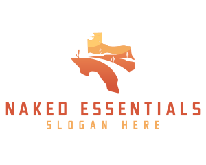 Texas desert Map logo design