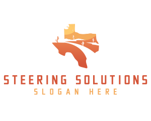 Texas desert Map logo design