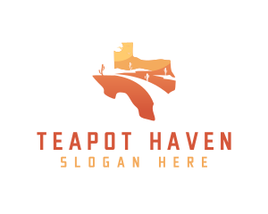 Texas desert Map logo design