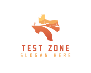 Texas desert Map logo design