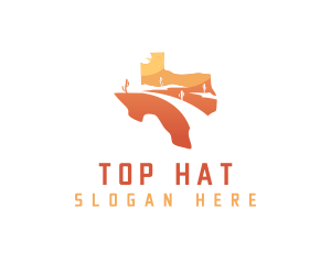 Texas desert Map logo design