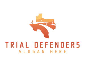 Texas desert Map logo design