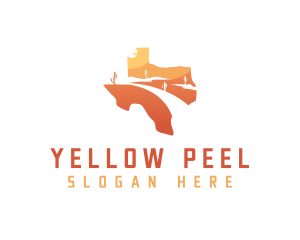 Texas desert Map logo design