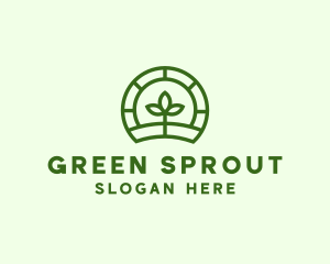 Green Seedling  Farm logo design