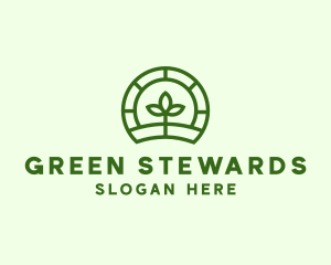 Green Seedling  Farm logo design