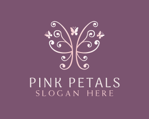 Feminine Butterfly Wings logo design