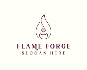 Candle Flame Candlelight logo design