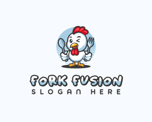 Spoon Fork Chicken logo design