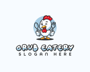 Spoon Fork Chicken logo design