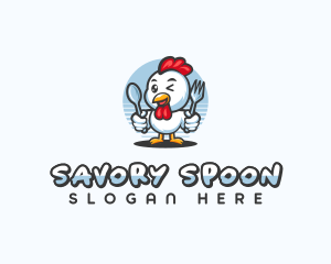 Spoon Fork Chicken logo design