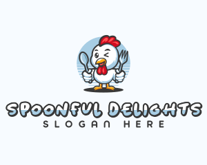 Spoon Fork Chicken logo design