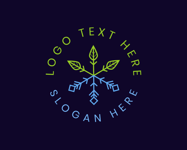 Eco Plant Snowflake logo