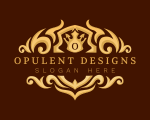 Premium Crown Crest logo design