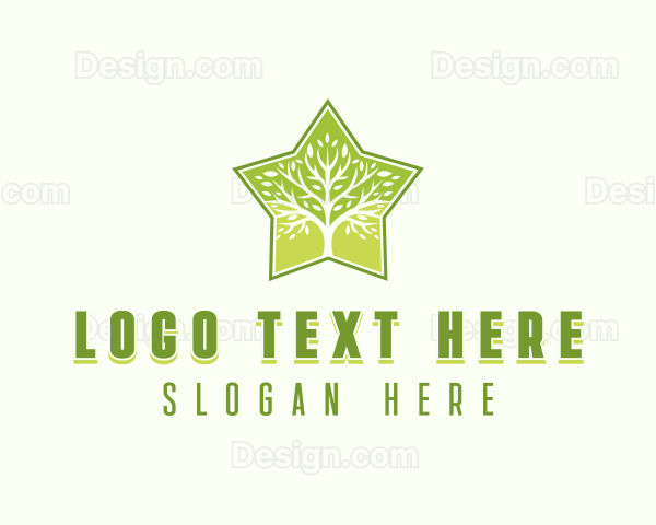 Tree Plant Botanical Logo