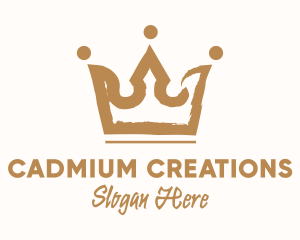 Brown Royal Crown Paint  logo design