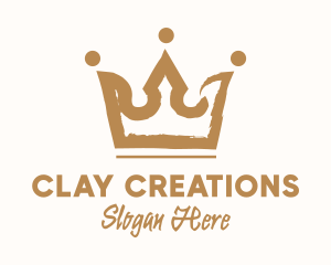 Brown Royal Crown Paint  logo design