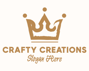 Brown Royal Crown Paint  logo design