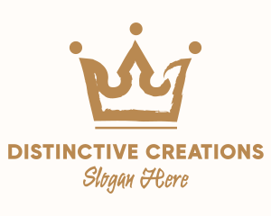 Brown Royal Crown Paint  logo design