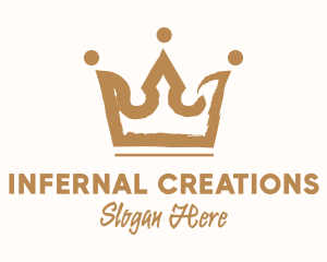 Brown Royal Crown Paint  logo design