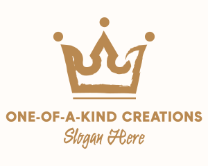 Brown Royal Crown Paint  logo design