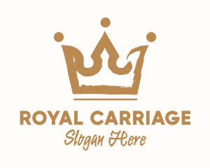 Brown Royal Crown Paint  logo design