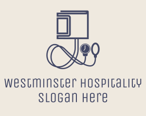 Minimalist Blood Pressure Cuff logo design