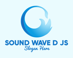 Blue Surf Wave  logo design