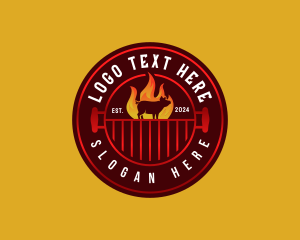 BBQ Meat Fire logo