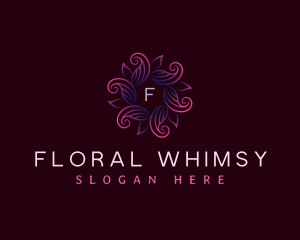 Leaves floral Spa logo