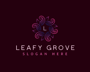 Leaves floral Spa logo