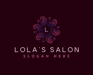 Leaves floral Spa logo design