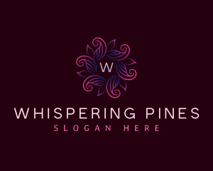 Leaves floral Spa logo