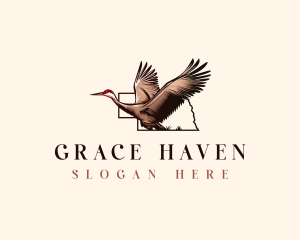 Crane Bird Aviary logo design