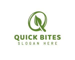 Green Leaf Q logo design