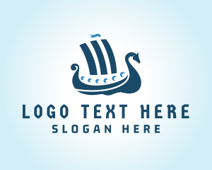 Norse Viking Ship  logo