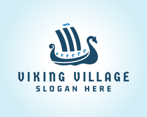 Norse Viking Ship  logo design