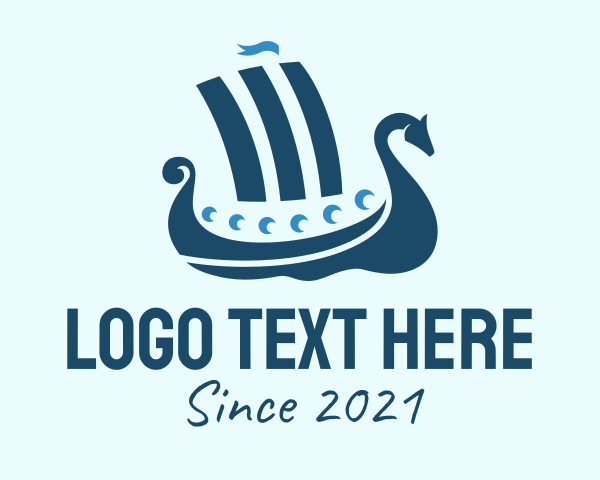 Viking Ship logo example 1