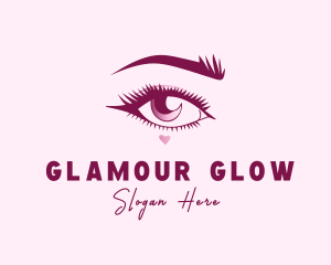 Woman Eyelashes Cosmetic logo