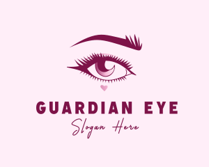 Woman Eyelashes Cosmetic logo design