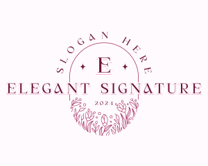 Elegant Flower Boutique logo design